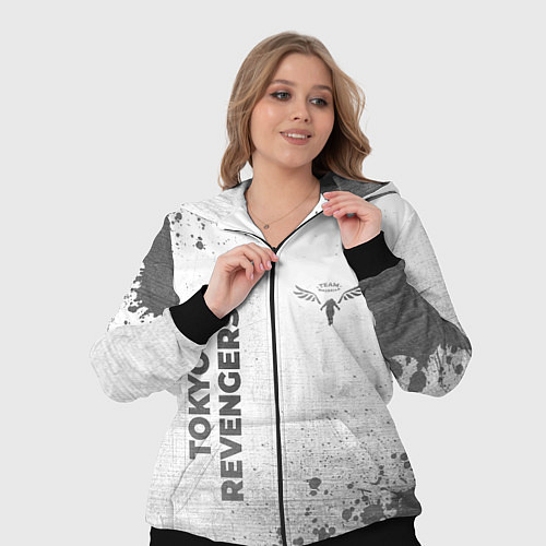 Женский костюм Tokyo Revengers - white gradient вертикально / 3D-Черный – фото 3