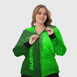 Женский 3D-костюм Subaru - green gradient по-вертикали, цвет: 3D-черный — фото 2