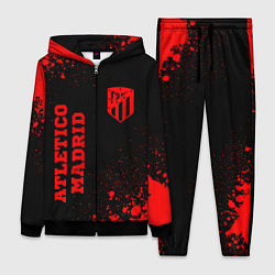 Женский 3D-костюм Atletico Madrid - red gradient вертикально, цвет: 3D-черный