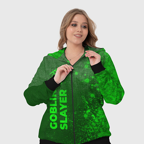 Женский костюм Goblin Slayer - green gradient по-вертикали / 3D-Черный – фото 3