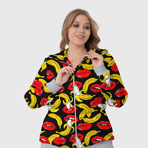 Женский костюм Губы и бананы / 3D-Меланж – фото 3