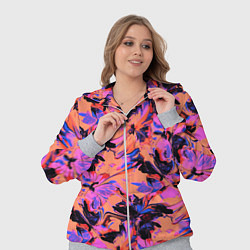 Женский 3D-костюм Абстрактные цветы - текучая краска, цвет: 3D-меланж — фото 2
