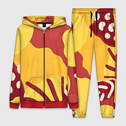 Женский 3D-костюм Жаркий африканский паттерн, цвет: 3D-красный