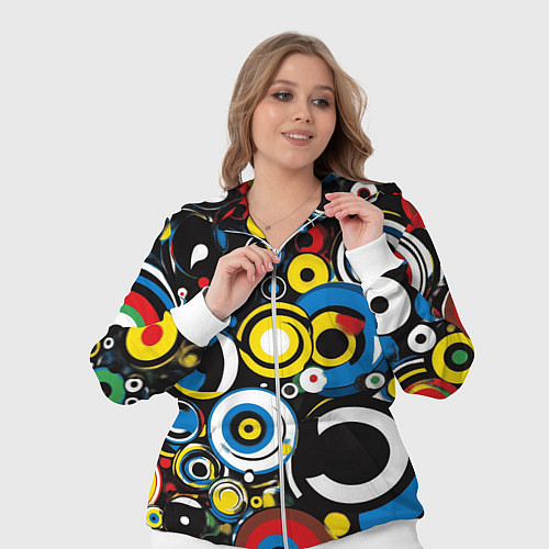 Женский костюм Абстракция геометрическая / 3D-Белый – фото 3