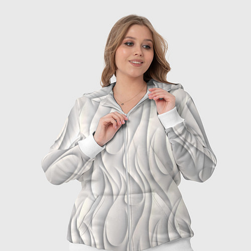 Женский костюм Рельефный узор / 3D-Белый – фото 3