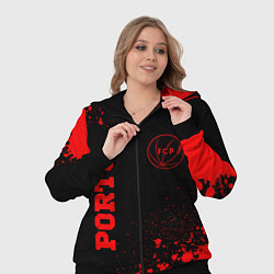 Женский 3D-костюм Porto - red gradient вертикально, цвет: 3D-черный — фото 2