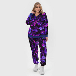 Женский 3D-костюм Флуоресцентные цветы, цвет: 3D-синий — фото 2