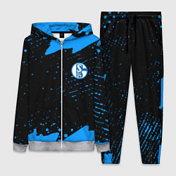 Женский 3D-костюм Schalke 04 fc blue color, цвет: 3D-меланж
