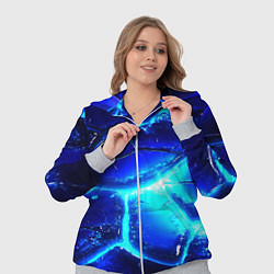 Женский 3D-костюм Синие плиты лед, цвет: 3D-меланж — фото 2