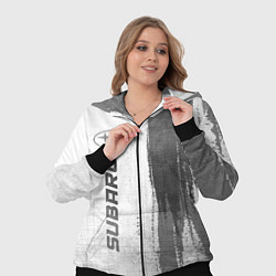 Женский 3D-костюм Subaru - white gradient по-вертикали, цвет: 3D-черный — фото 2