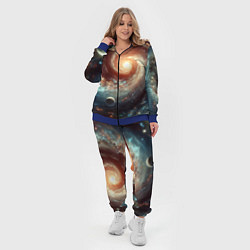 Женский 3D-костюм Далёкая неоновая галактика - нейросеть, цвет: 3D-синий — фото 2