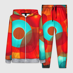 Женский 3D-костюм Оптическая абстракция с кругами, цвет: 3D-меланж
