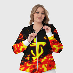 Женский 3D-костюм Doom огненное лого, цвет: 3D-белый — фото 2