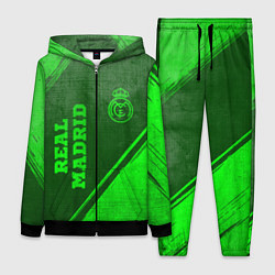 Женский 3D-костюм Real Madrid - green gradient вертикально, цвет: 3D-черный