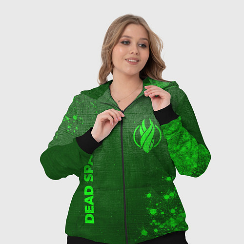 Женский костюм Dead Space - green gradient вертикально / 3D-Черный – фото 3