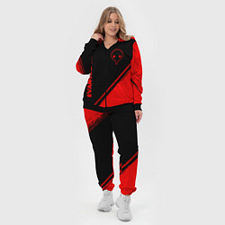 Женский 3D-костюм Evangelion - red gradient вертикально, цвет: 3D-черный — фото 2