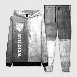Женский 3D-костюм West Ham - grey gradient по-вертикали, цвет: 3D-черный