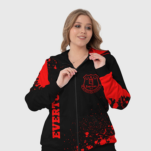 Женский костюм Everton - red gradient вертикально / 3D-Черный – фото 3