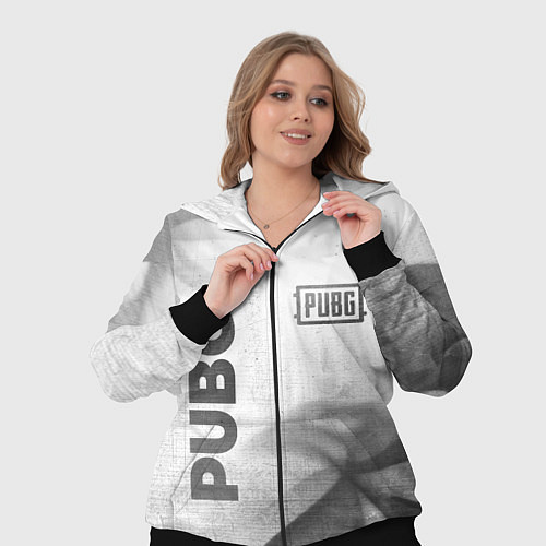 Женский костюм PUBG - white gradient вертикально / 3D-Черный – фото 3