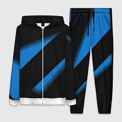 Женский костюм Color blue black line