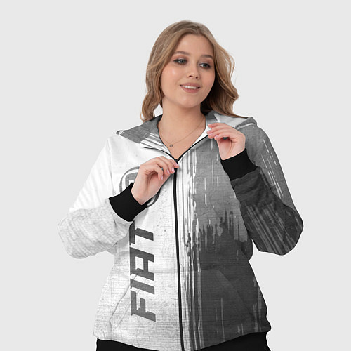 Женский костюм Fiat - white gradient по-вертикали / 3D-Черный – фото 3