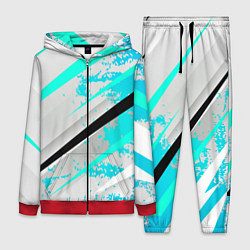 Женский 3D-костюм Color white light blue, цвет: 3D-красный