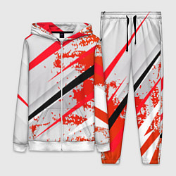 Женский 3D-костюм Color white red, цвет: 3D-белый