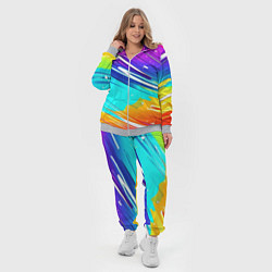 Женский 3D-костюм Радужные брызги краски текстура, цвет: 3D-меланж — фото 2