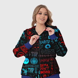 Женский 3D-костюм Twenty one pilots rock pattern, цвет: 3D-синий — фото 2