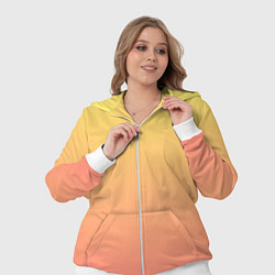 Женский 3D-костюм Градиент нежный жёлто-розовый, цвет: 3D-белый — фото 2