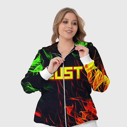 Женский костюм RUST огненная текстура / 3D-Белый – фото 3