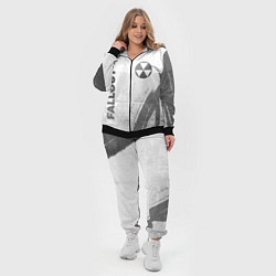 Женский 3D-костюм Fallout - white gradient вертикально, цвет: 3D-черный — фото 2