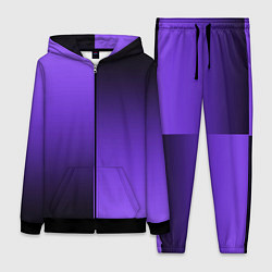 Женский 3D-костюм Чёрно-сиреневый градиент пополам, цвет: 3D-черный
