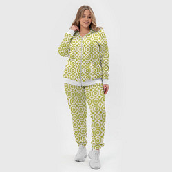 Женский 3D-костюм Оливковый арт деко на белом фоне, цвет: 3D-белый — фото 2