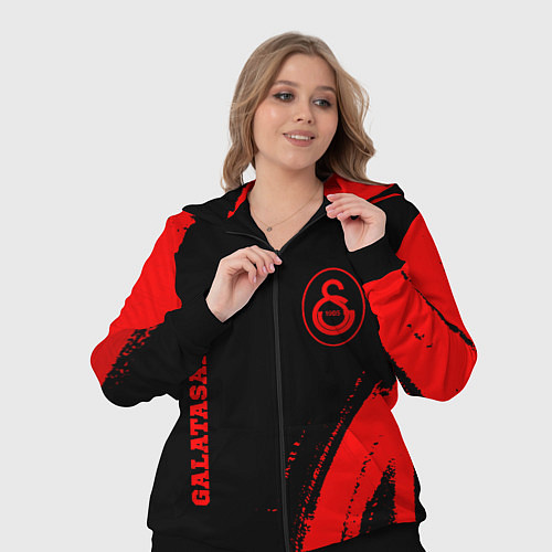 Женский костюм Galatasaray - red gradient вертикально / 3D-Черный – фото 3