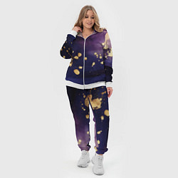 Женский 3D-костюм Золотая краска на текстуре, цвет: 3D-белый — фото 2