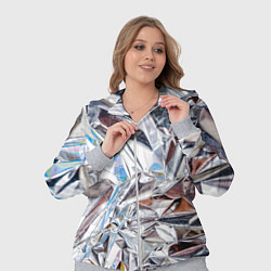 Женский 3D-костюм Зеркальная металическая фольга текстура, цвет: 3D-меланж — фото 2