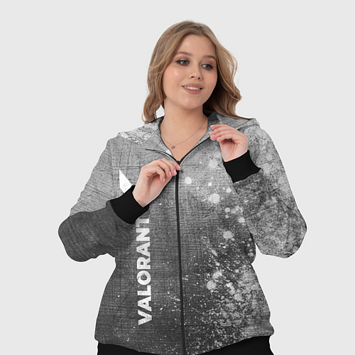 Женский костюм Valorant - grey gradient по-вертикали / 3D-Черный – фото 3