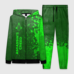 Женский 3D-костюм Assassins Creed - green gradient по-вертикали, цвет: 3D-черный