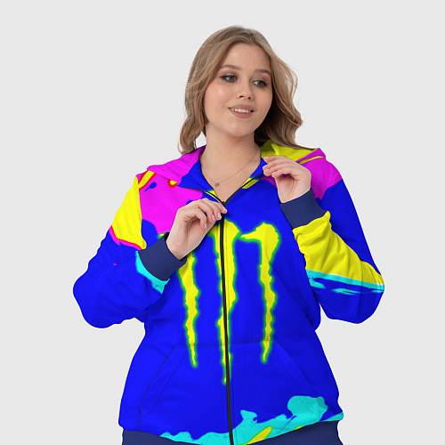 Женский костюм Monster energy краски цветные / 3D-Синий – фото 3