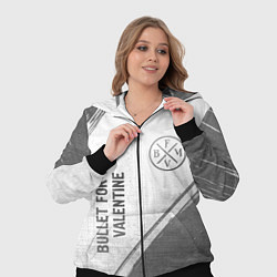 Женский 3D-костюм Bullet For My Valentine - white gradient вертикаль, цвет: 3D-черный — фото 2