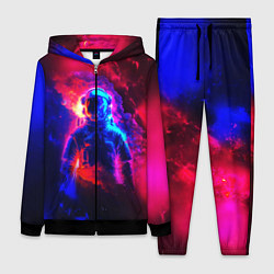 Женский 3D-костюм Космонавт в пламени, цвет: 3D-черный