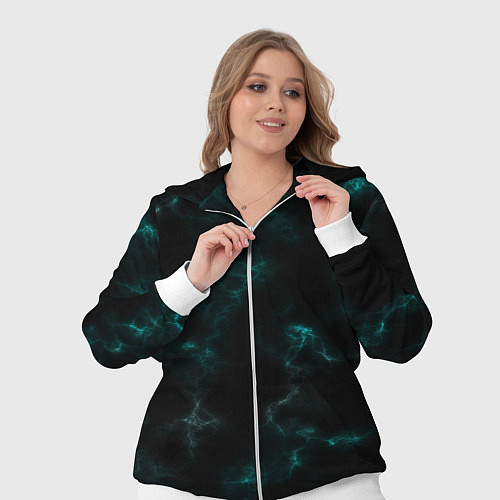 Женский костюм Color black turquoise / 3D-Белый – фото 3