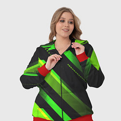 Женский 3D-костюм Color black green, цвет: 3D-красный — фото 2