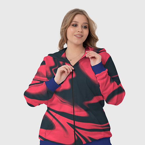 Женский костюм Color black red / 3D-Синий – фото 3