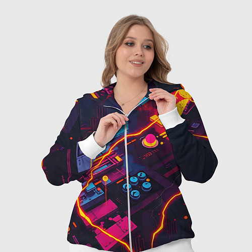 Женский костюм Техническая абстракция / 3D-Белый – фото 3