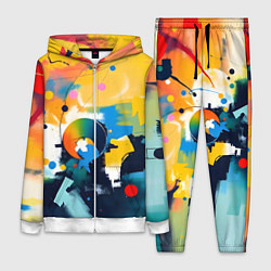 Женский 3D-костюм Абстракция в деталях, цвет: 3D-белый