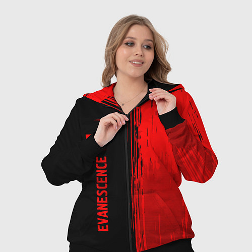 Женский костюм Evanescence - red gradient по-вертикали / 3D-Черный – фото 3