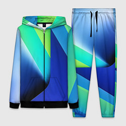 Женский 3D-костюм Color blue green, цвет: 3D-черный