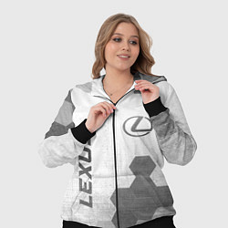 Женский 3D-костюм Lexus - white gradient вертикально, цвет: 3D-черный — фото 2